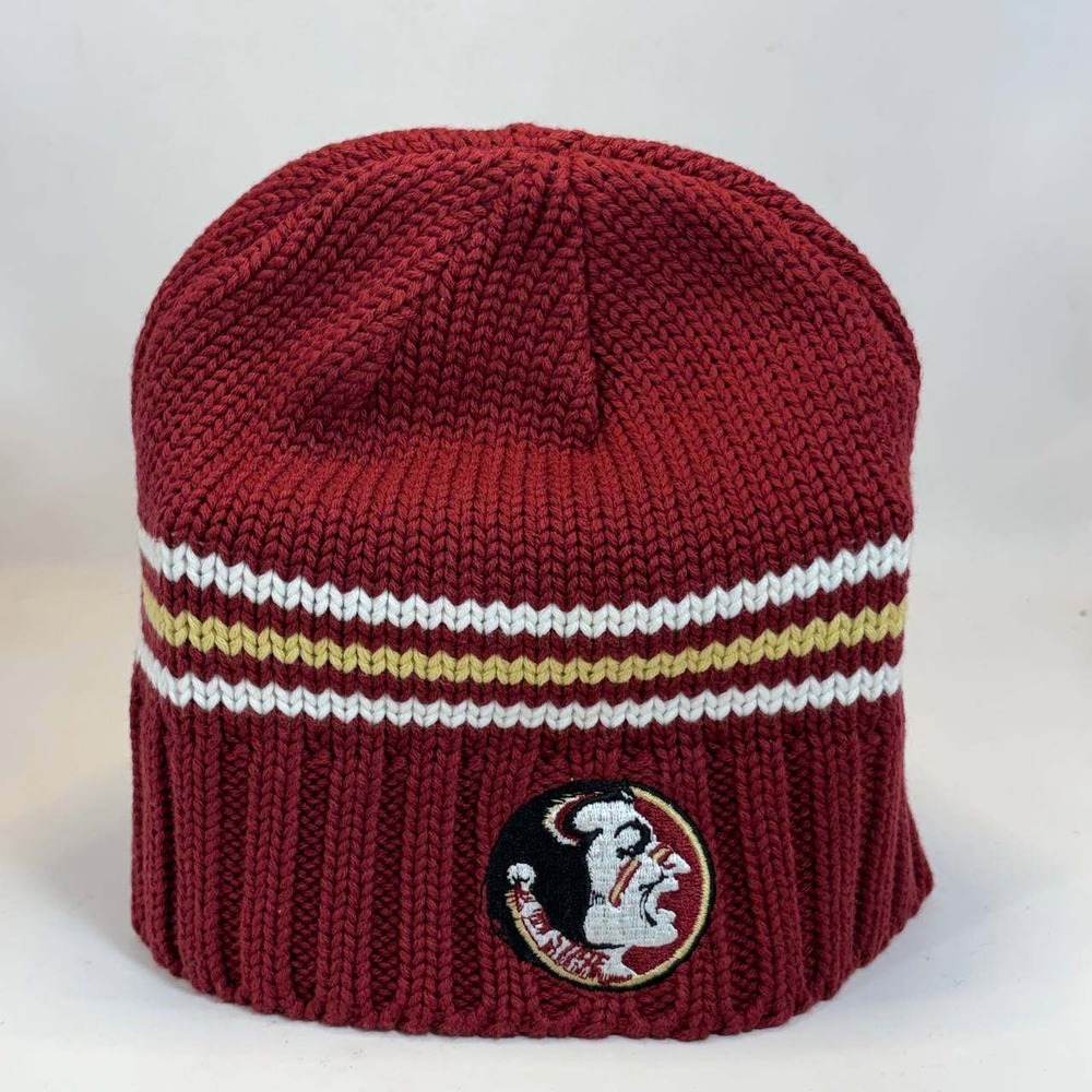 Adidas Florida State University FSU Seminoles Knit Beanie Hat Garnet One Size